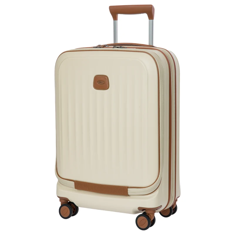 Brics Taormina - 4-Rollen-Kabinentrolley mit Vortasche 55 cm erw. USB (cream)