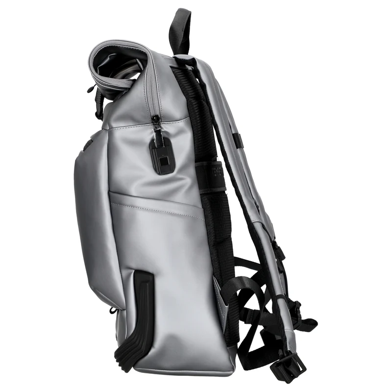 Piquadro Roll Top - Fahrradrucksack 15.6" 47 cm (silber/schwarz)