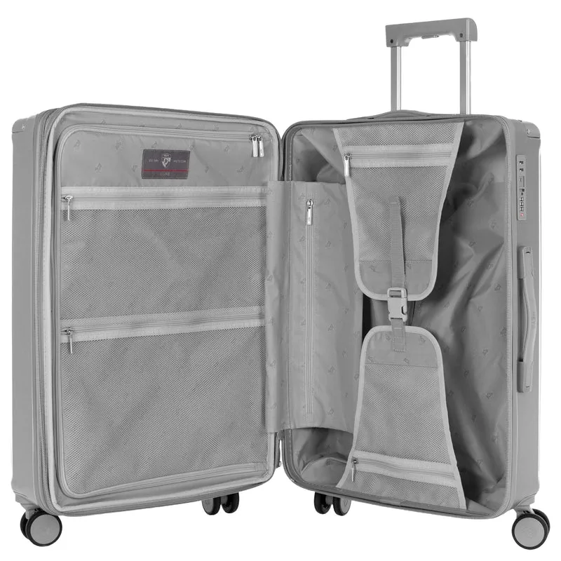 Heys Luxe - 4-Rollen-Trolley M 66 cm erw. (silver)
