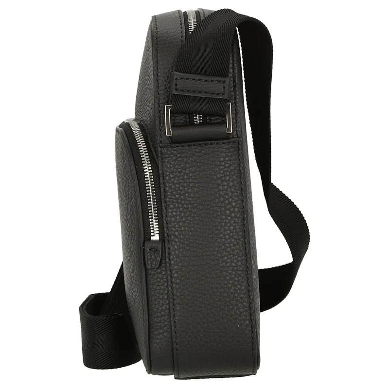 BOSS Crosstown - Umhängetasche Leder 26 cm (schwarz)