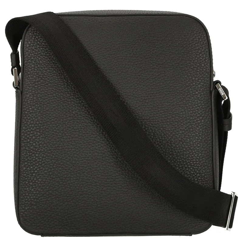 BOSS Crosstown - Umhängetasche Leder 26 cm (schwarz)