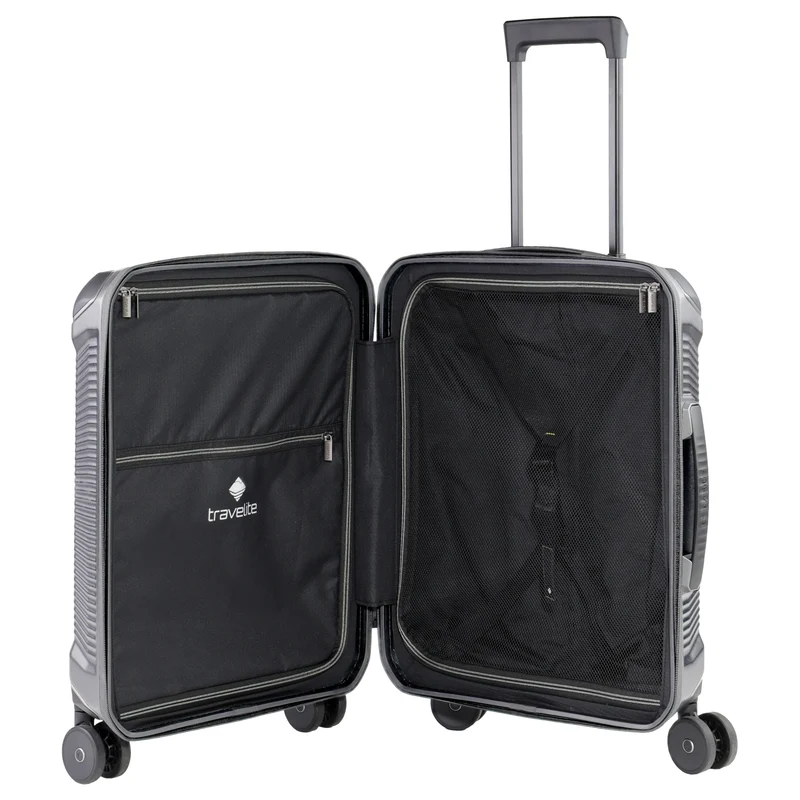 Travelite Millennium - 4-Rollen-Kabinentrolley 55 cm (silver)