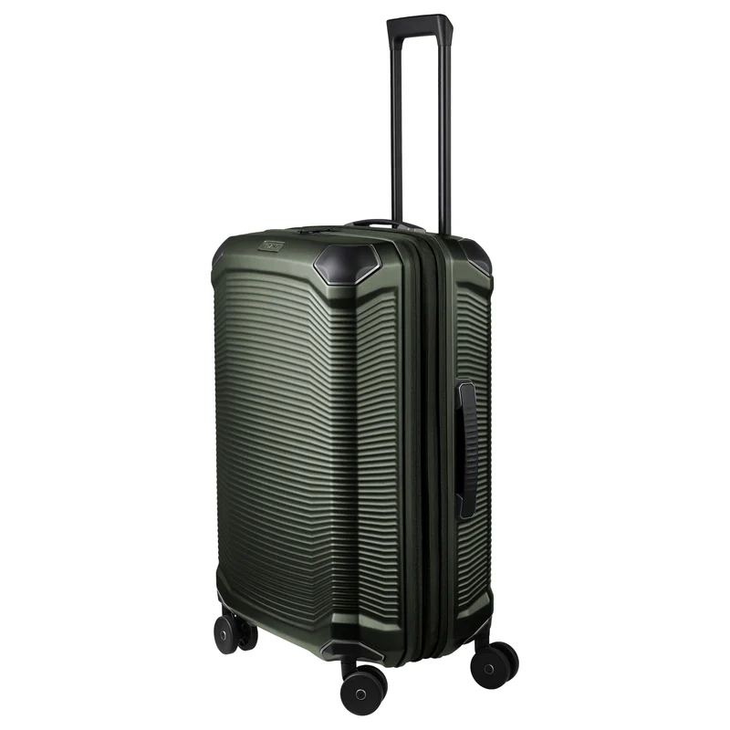 Travelite Millennium - 4-Rollen-Trolley M 67 cm erw. (pine green)