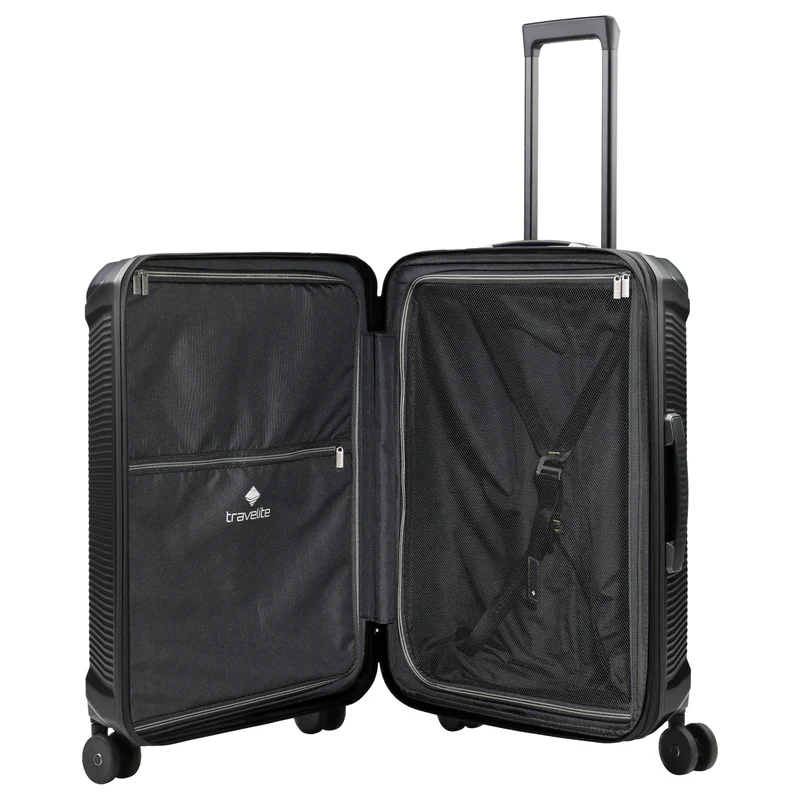 Travelite Millennium - 4-Rollen-Trolley M 67 cm erw. (black)