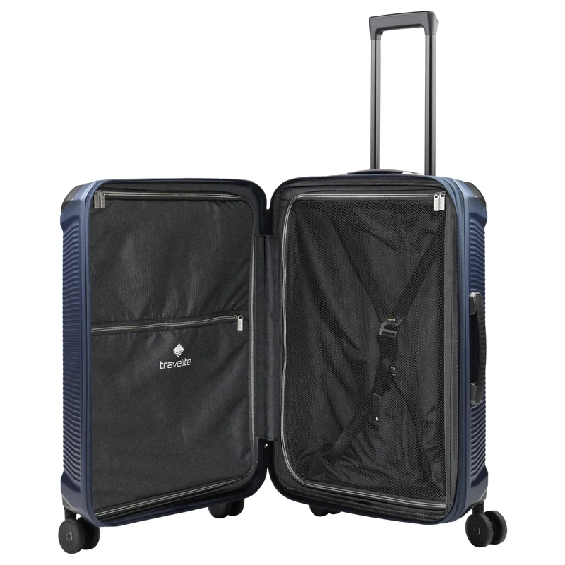 Travelite Millennium - 4-Rollen-Trolley M 67 cm erw. (navy)