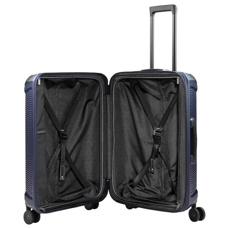 Travelite Millennium - 4-Rollen-Trolley M 67 cm erw. (navy)