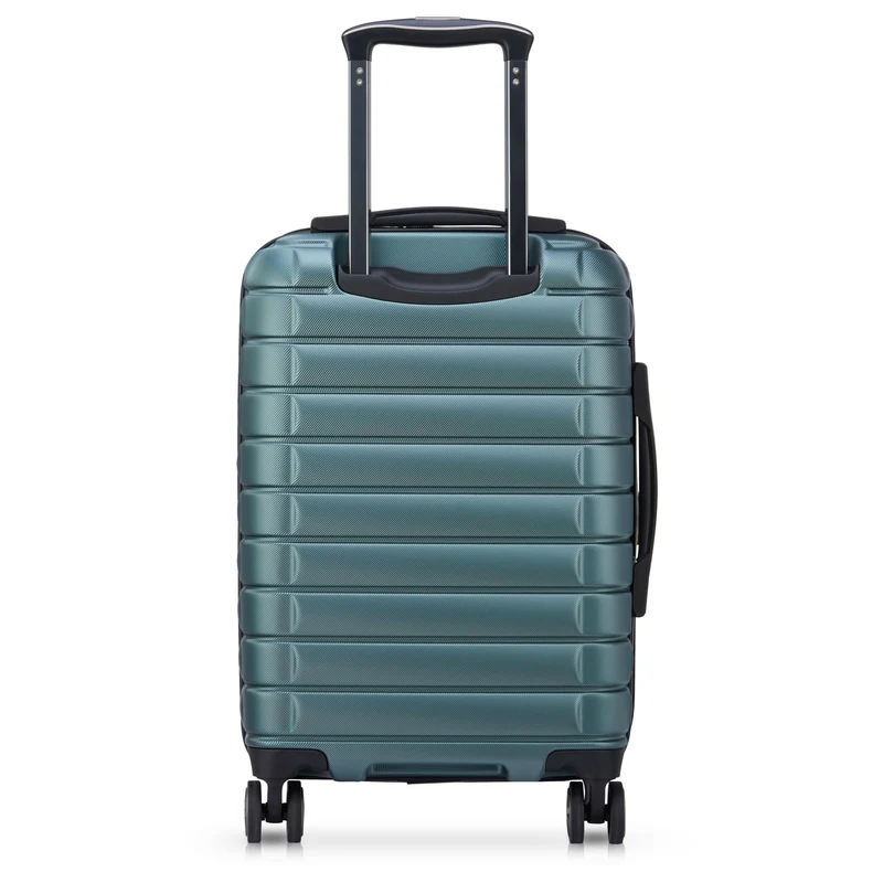 Delsey Paris Shadow 5.0 - 4-Rollen-Kabinentrolley mit Vordertasche S 55 cm erw. USB (grün)