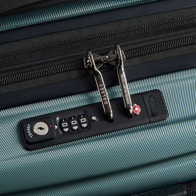 Delsey Paris Shadow 5.0 - 4-Rollen-Kabinentrolley mit Vordertasche S 55 cm erw. USB (grün)
