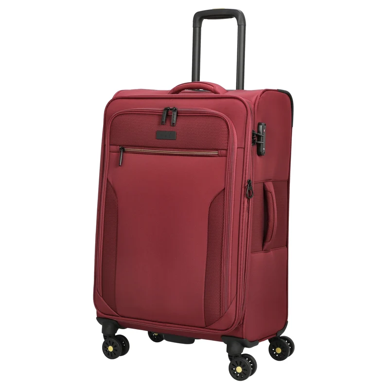 D&N Travel Line 9704 - 4-Rollen-Trolley M 68 cm erw. (dark red)