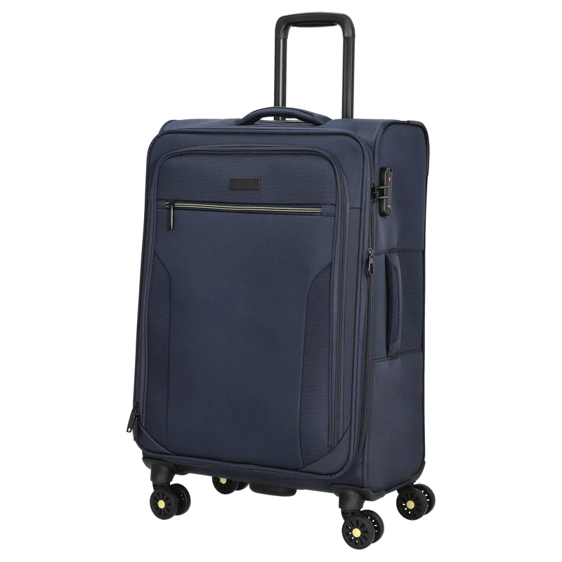 D&N Travel Line 9704 - 4-Rollen-Trolley M 68 cm erw. (dark blue)
