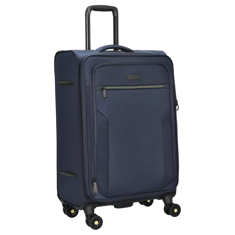 D&N Travel Line 9704 - 4-Rollen-Trolley M 68 cm erw. (dark blue)