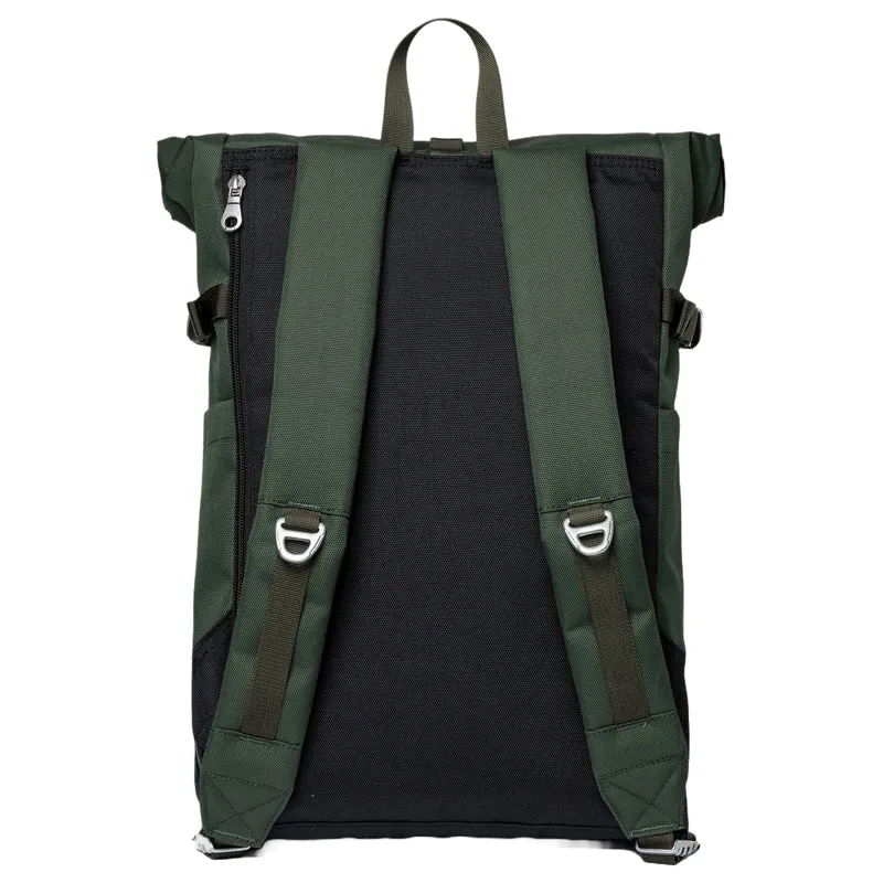 Sandqvist Icon Rolltop - Rucksack M 14" 60 cm (dawn green with dark brown leather)