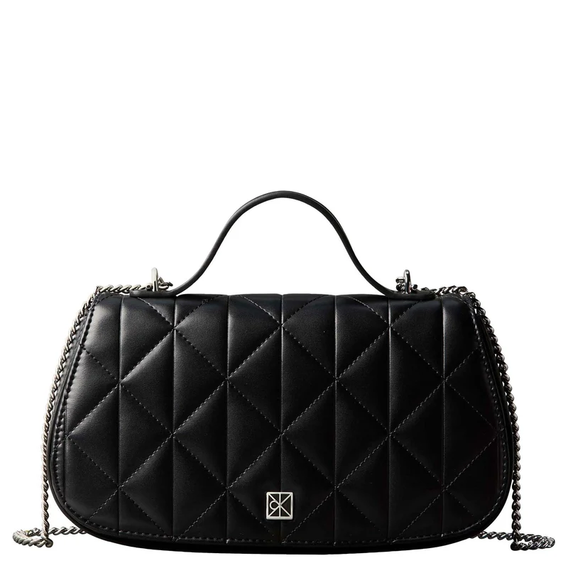 Calvin Klein Quilted Emblem - Umhängetasche 26 cm (black)