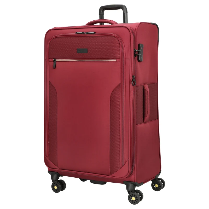 D&N Travel Line 9704 - 4-Rollen-Trolley L 78 cm erw. (dark red)