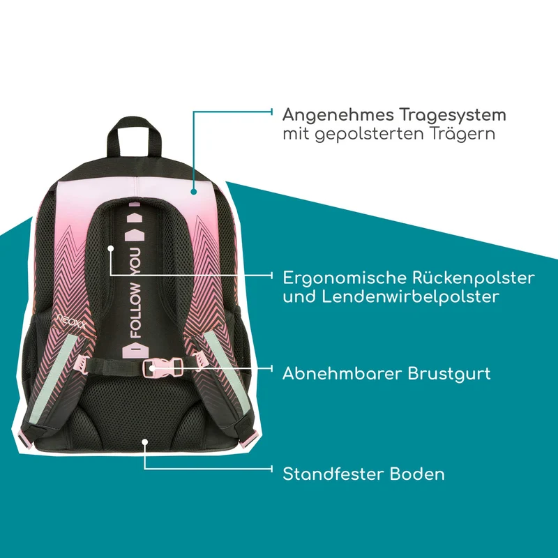 Neoxx FLOW - Schulrucksack 42.5 cm (Sweet like sunset)