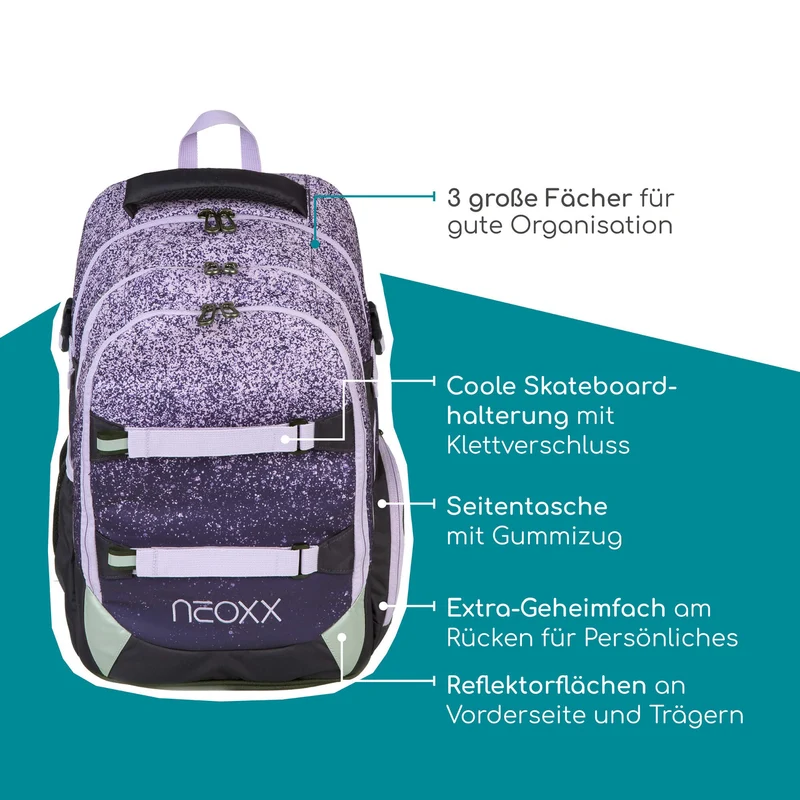 Neoxx ACTIVE PRO - Schulrucksack 45.5 cm (Glitterally perfect)