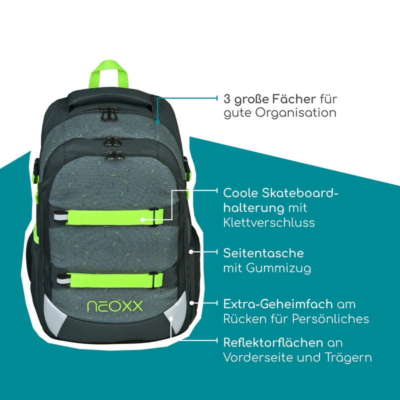 Neoxx ACTIVE PRO - Schulrucksack 45.5 cm (BOOM!)