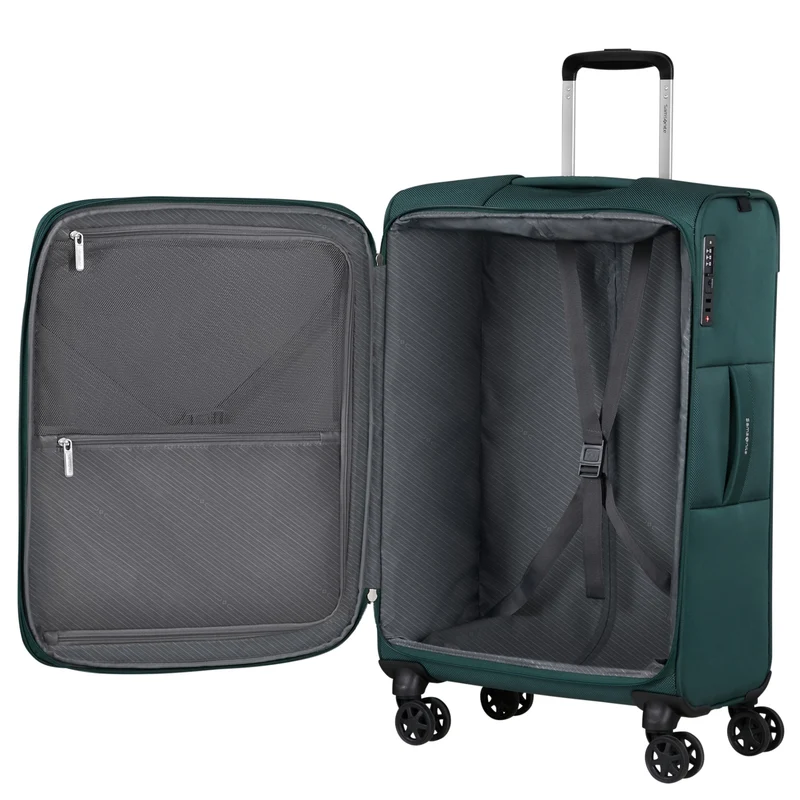 Samsonite Base Breeze - 4-Rollen Trolley 67 cm erw. (dark green)