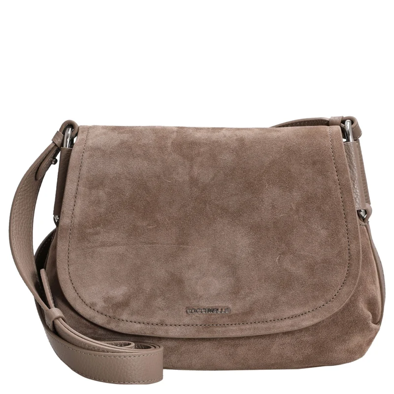 Coccinelle Rebekka Suede - Umhängetasche 27 cm (warm taupe)