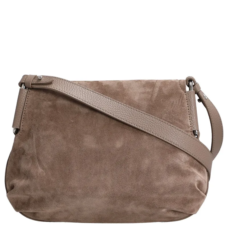 Coccinelle Rebekka Suede - Umhängetasche 27 cm (warm taupe)