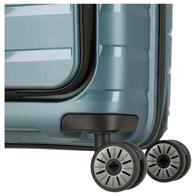 Travelite Air Base - 4-Rollen-Kabinentrolley mit Vortasche S 55 cm (iceblue)