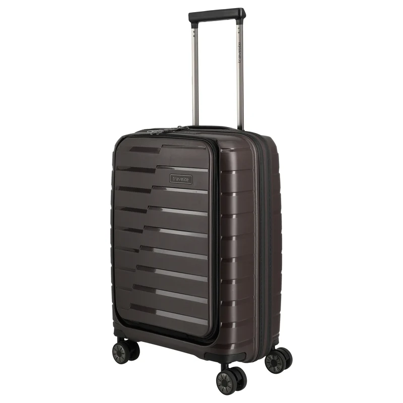Travelite Air Base - 4-Rollen-Kabinentrolley mit Vortasche S 55 cm (coffee)