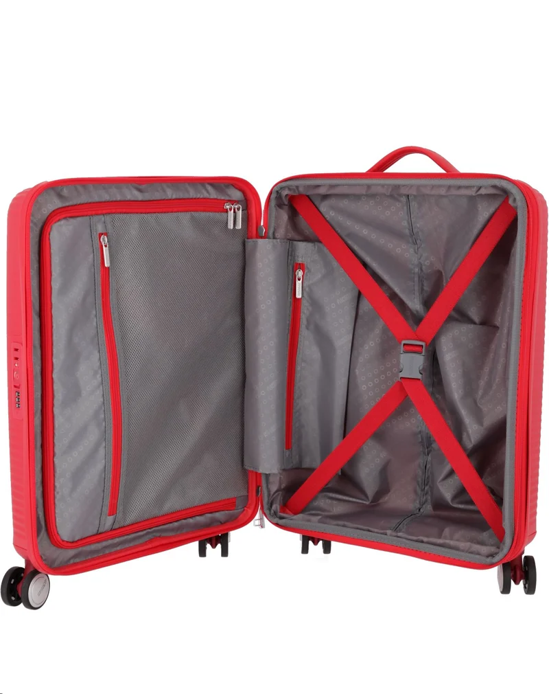 AMERICAN TOURISTER – Handgepäck - erweiterbarer Hartschalenkoffer 55cm SOUNDBOX