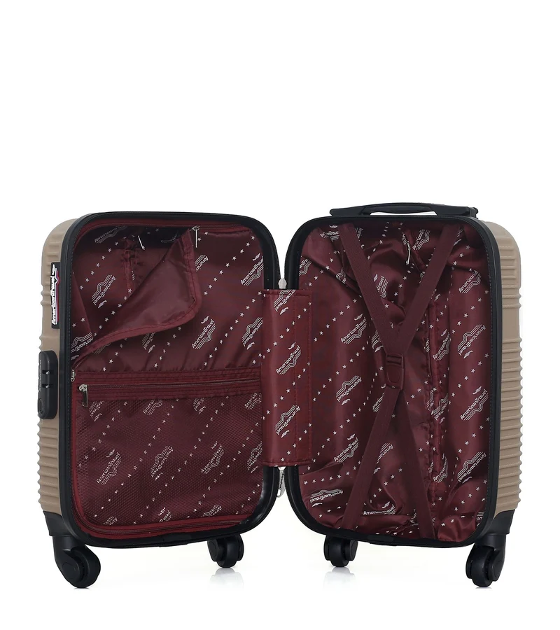 AMERICAN TRAVEL - 3er Set - Großer Koffer DC, mittelgroßer Koffer QUEENS und Handgepäck XXS MEMPHIS