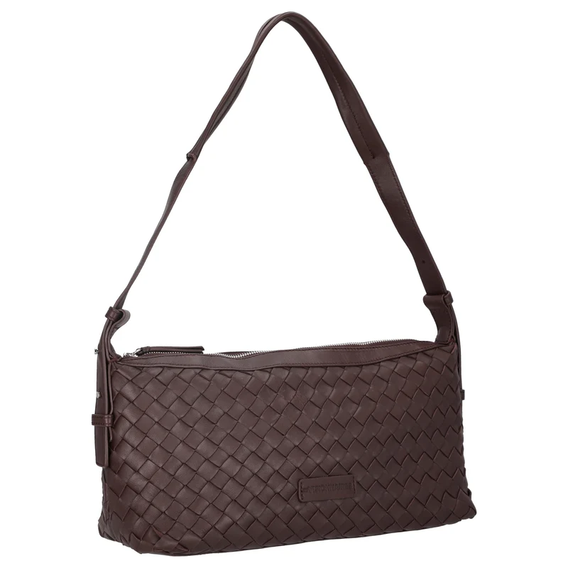 Les Visionnaires Marie Baguette Weave Silky - Schultertasche 38.5 cm (aubergine)