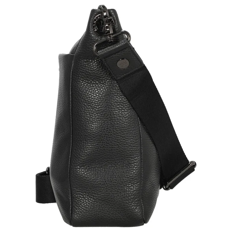 Mandarina Duck Mellow Leather - Umhängetasche L 35 cm (nero)