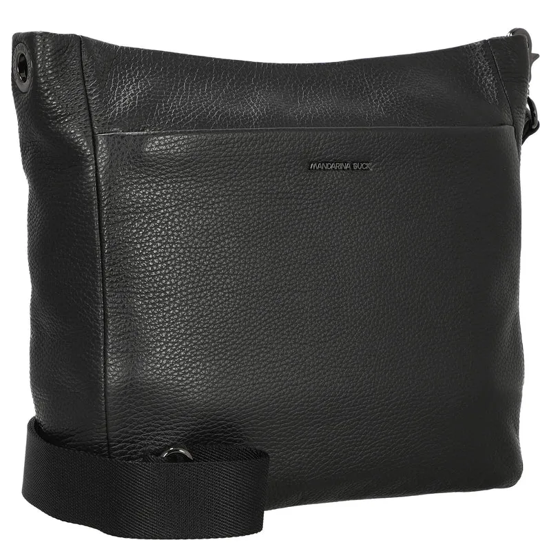 Mandarina Duck Mellow Leather - Umhängetasche L 35 cm (nero)