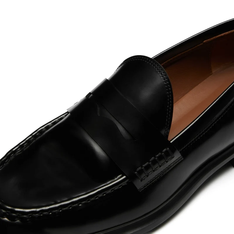 Isabel Bernard Vendôme Blandine Schwarz spazzolato Leder Loafers IB51015-601-37