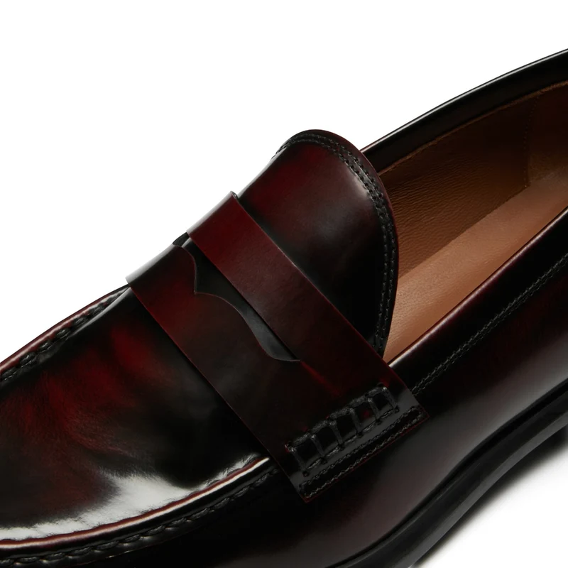 Isabel Bernard Vendôme Blandine Bordeaux Spazzolato Leder Loafers IB51015-652-39
