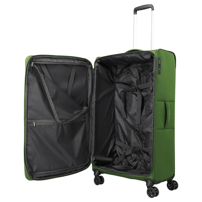 Travelite Cubis - 4-Rollen-Trolley 83 cm erw. (green)
