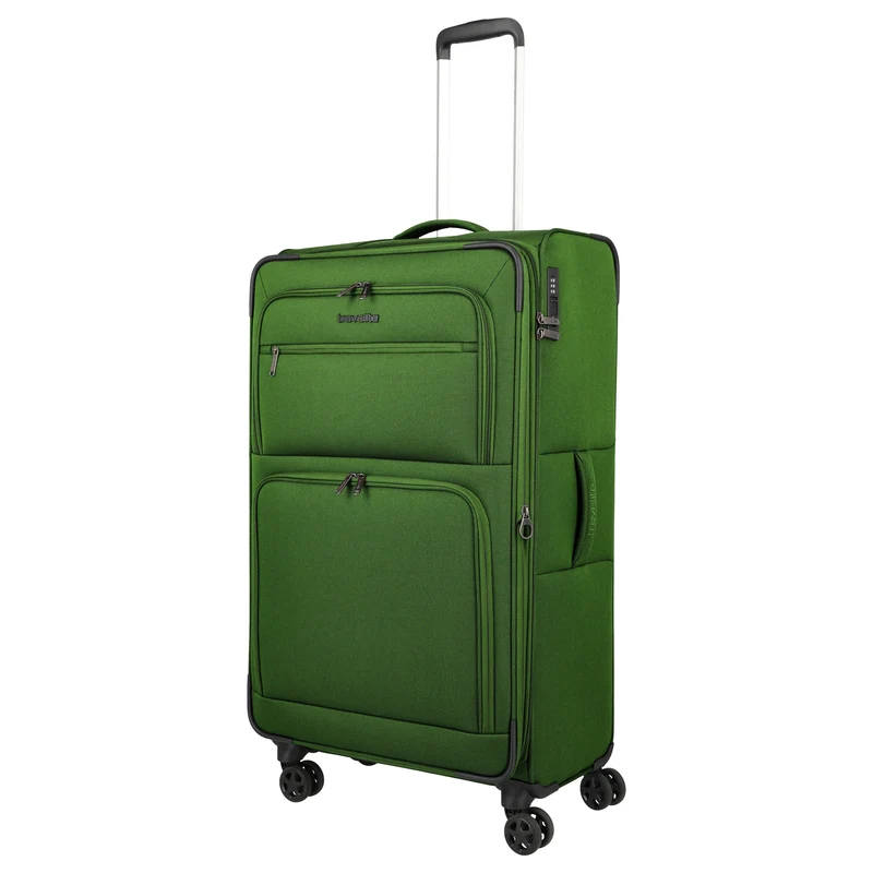 Travelite Cubis - 4-Rollen-Trolley 83 cm erw. (green)