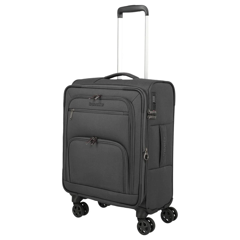 Travelite Cubis - 4-Rollen-Kabinentrolley 55 cm erw. (anthracite)