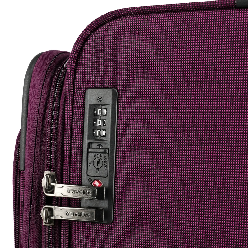 Travelite Cubis - 4-Rollen-Trolley Set 5tlg. (berry)