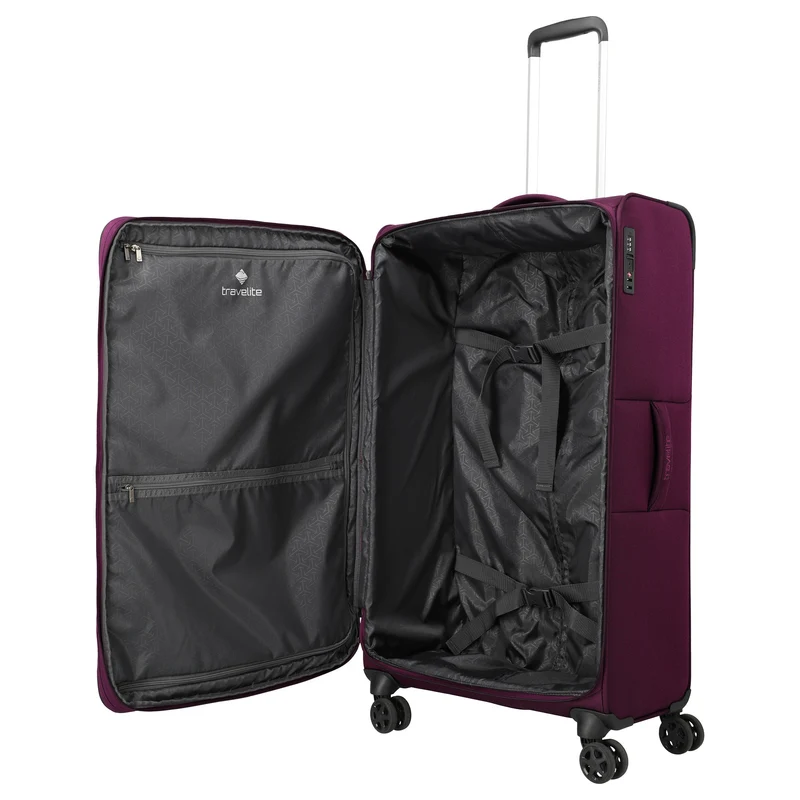 Travelite Cubis - 4-Rollen-Trolley 83 cm erw. (berry)