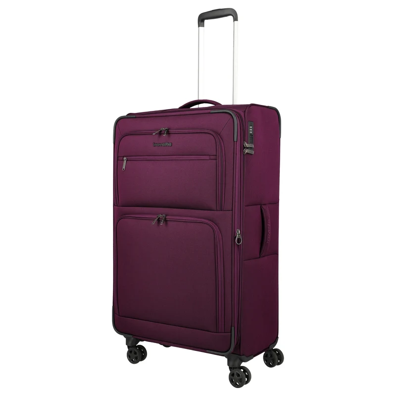 Travelite Cubis - 4-Rollen-Trolley 83 cm erw. (berry)