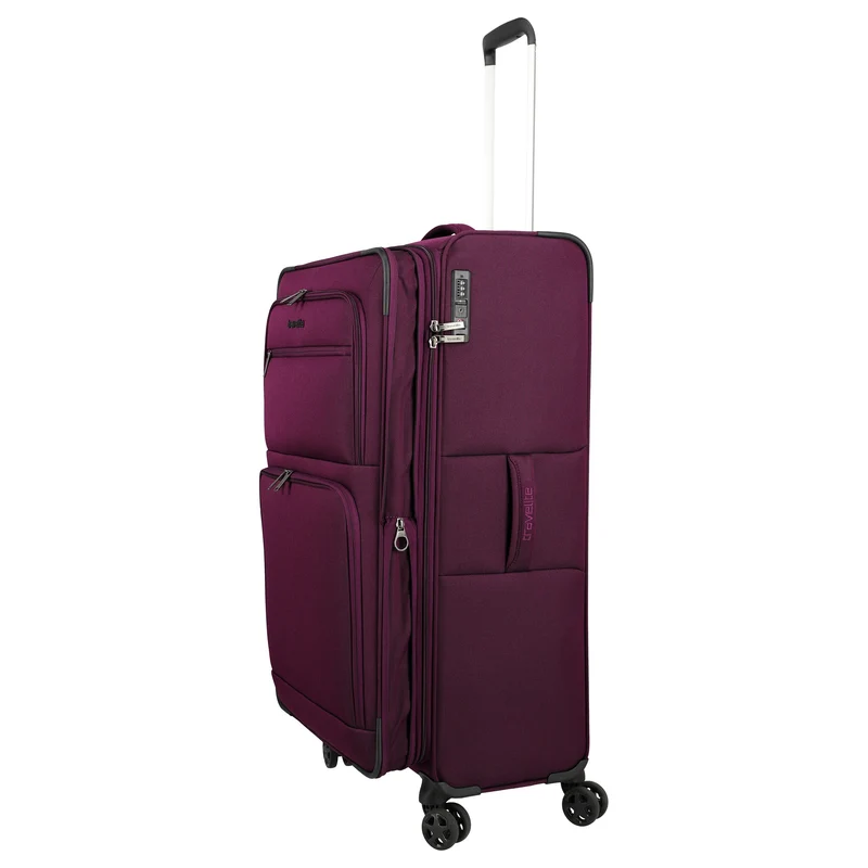 Travelite Cubis - 4-Rollen-Trolley 83 cm erw. (berry)