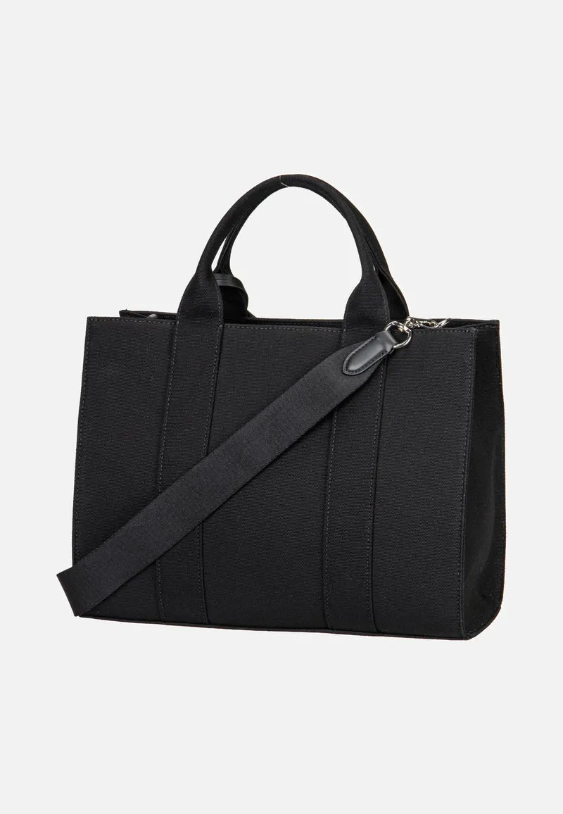 K/Rsg Square Medium Tote With Charm Black - Tote Bag