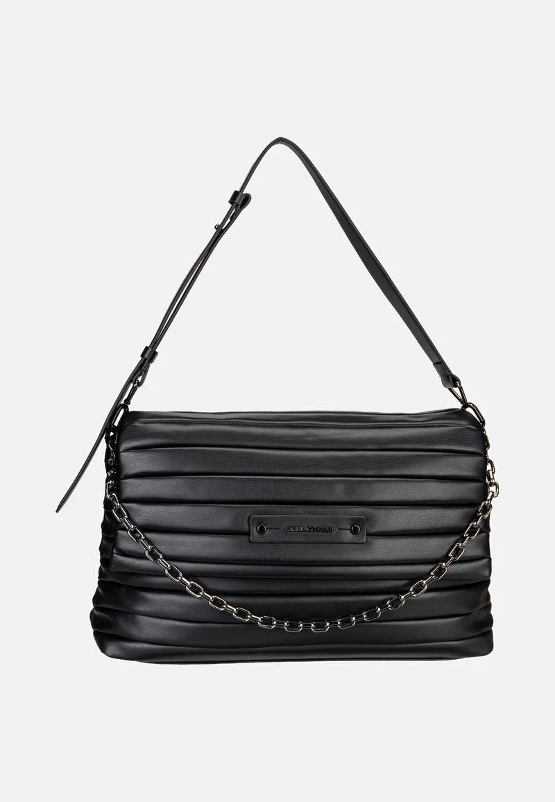 K/Essential Plie Medium Flap Shb Black-Gunmetal - Abendtasche