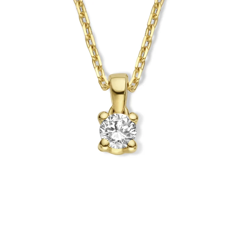 Isabel Bernard De la Paix Celesse 14 Karat | Gold Halskette | Diamant 0.07 Karat | IBD350002