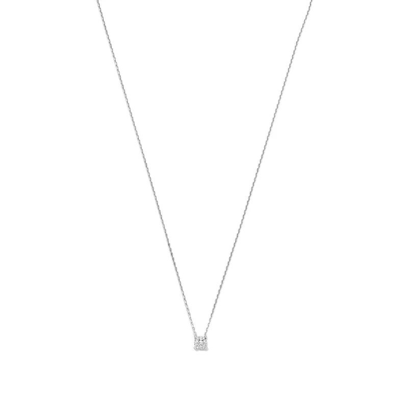 Isabel Bernard De la Paix Hanaé 14 Karat | Weißgold Halskette | Diamant 0.08 Karat | IBD350009