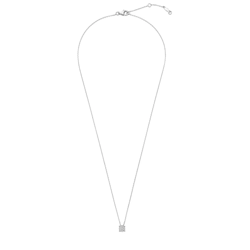Isabel Bernard De la Paix Hanaé 14 Karat | Weißgold Halskette | Diamant 0.08 Karat | IBD350009