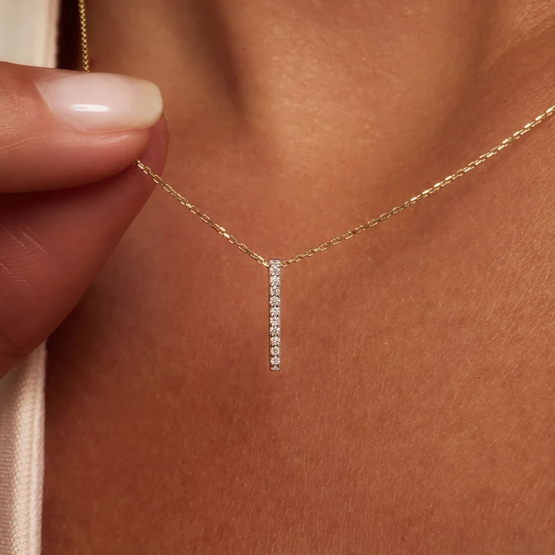 Isabel Bernard De la Paix Flavie 14 Karat gold necklace with diamond 0.06 carat IBD350032