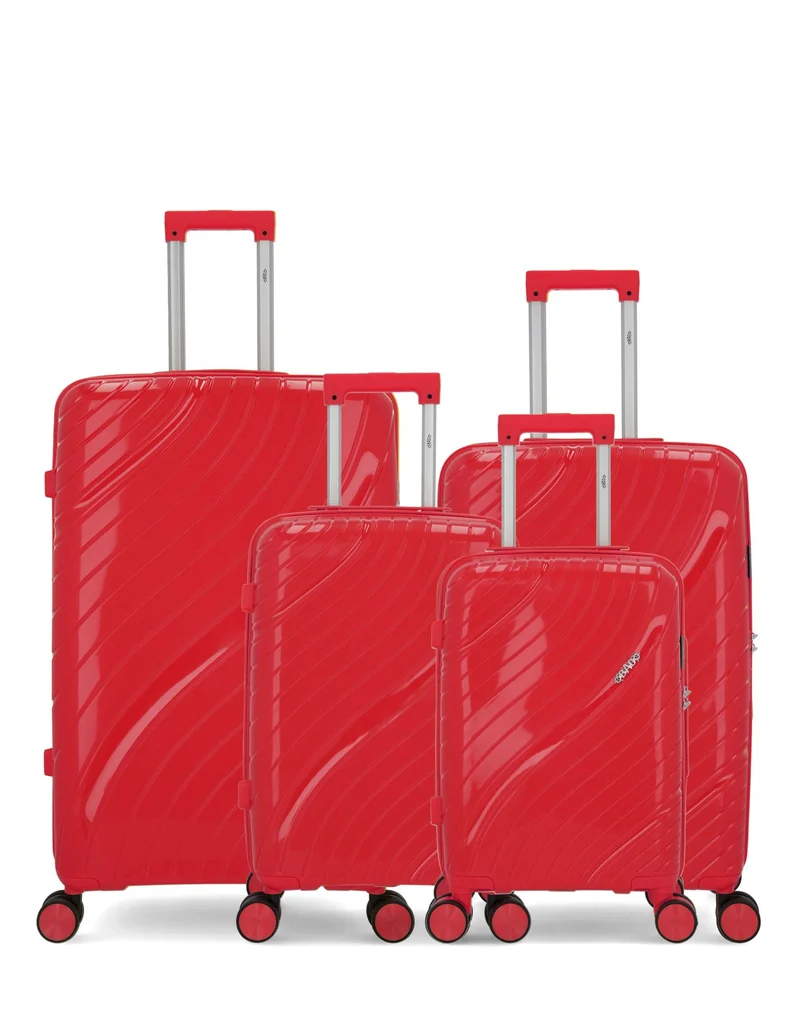 OBAGO – 4er-Pack – Großer Koffer, mittelgroßer Koffer, Handgepäck und Handgepäck XS LYRA