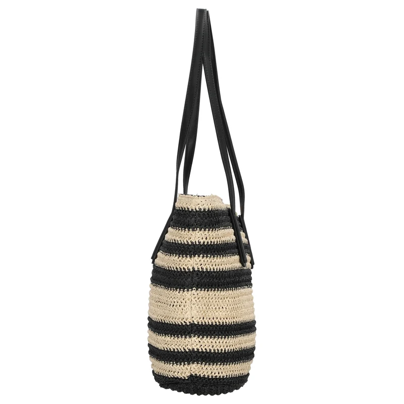 Seidenfelt Savonlinna - Shopper 47 cm (natural straw with black stripes)
