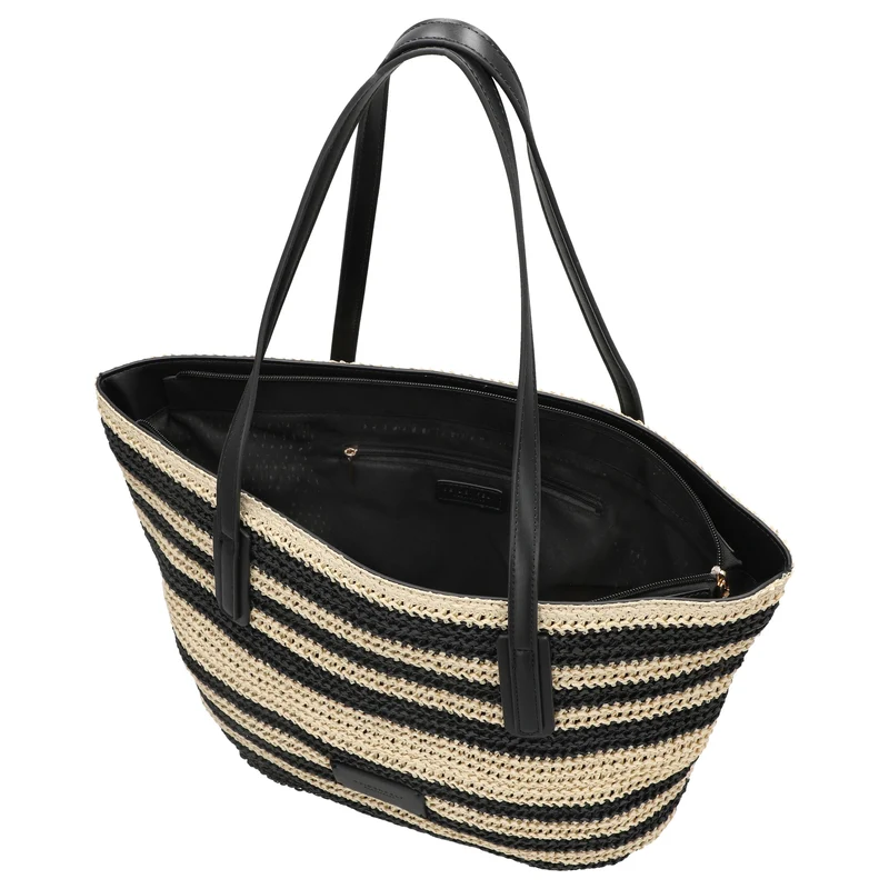 Seidenfelt Savonlinna - Shopper 47 cm (natural straw with black stripes)