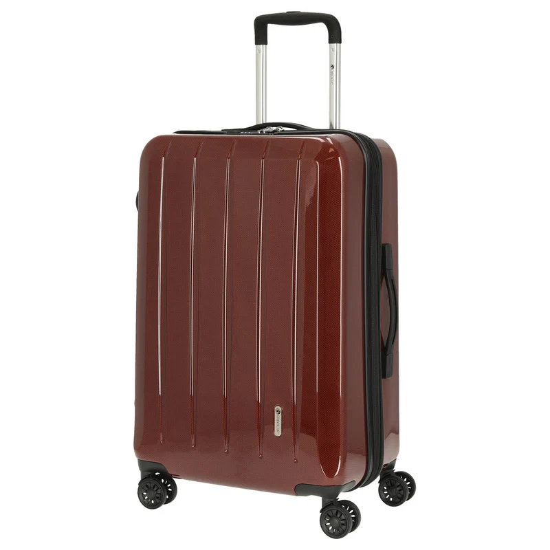 CHECK.IN London 2.0 - 4-Rollen-Trolley 67 cm (carbon rot)